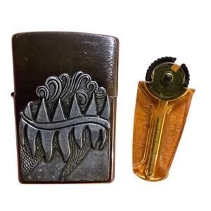 Zippo 28969 Fire Breathing Brushed Chrome Windproof Pocket Lighter (Incomplete)